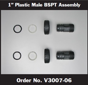 MALE ADAPTER FITTING 1"" WSI PLASTIC MALE BSPT # V3007-06"