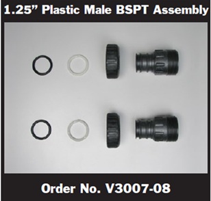 MALE ADAPTER FITTING 1-1/4"" WSI PLASTIC MALE BSPT # V3007-08"